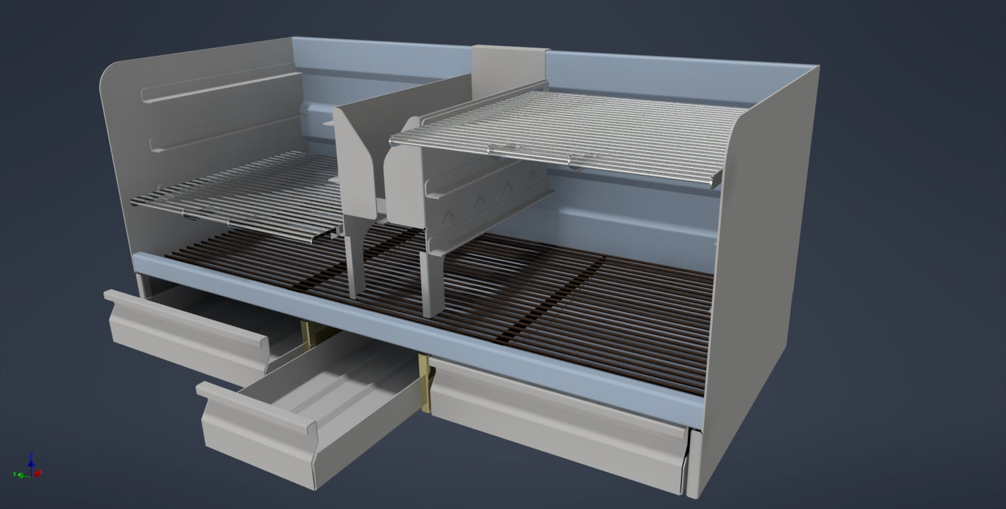 Fabbed Standard Build-in Braai right side front image